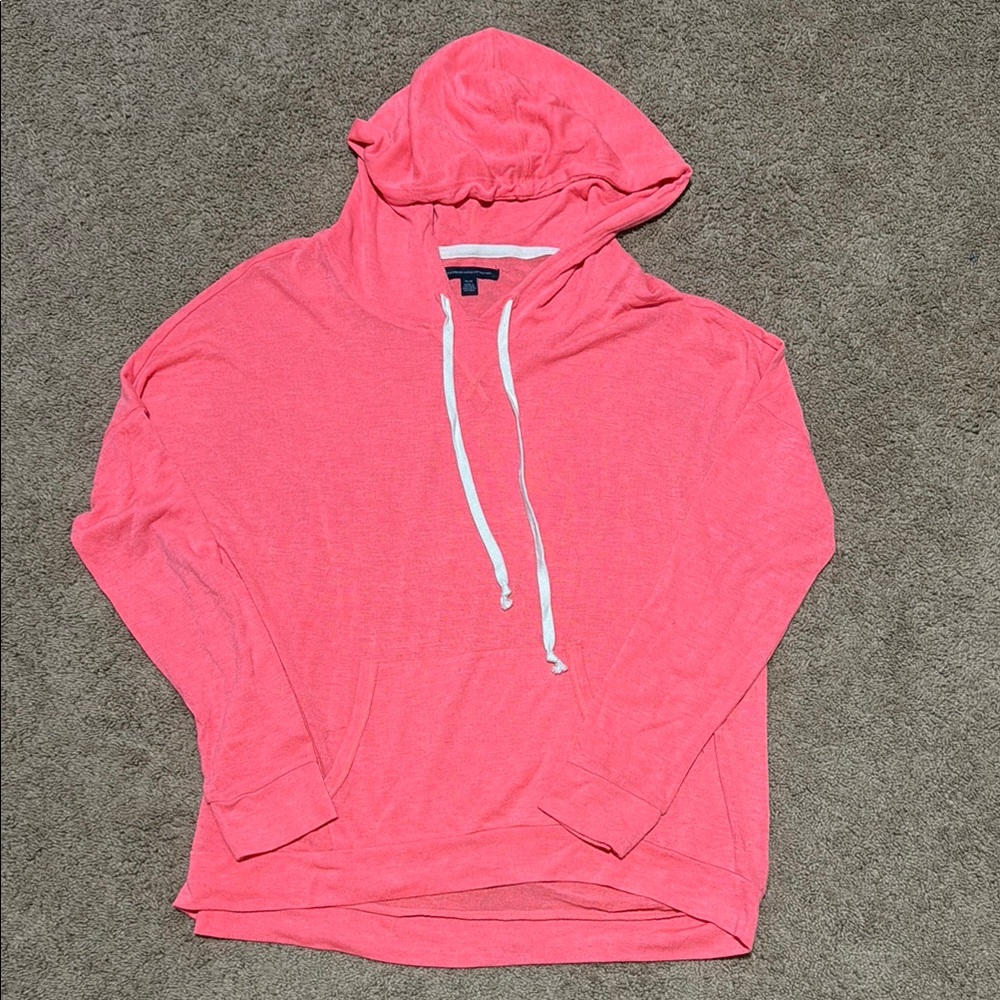 American Eagle Pink Hooded Shirt